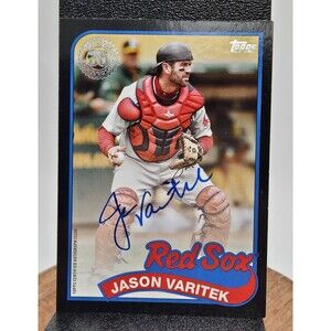 2024 Topps Series 1 1989 Topps Baseball Autographs Jason Varitek #89BA-JVA /199